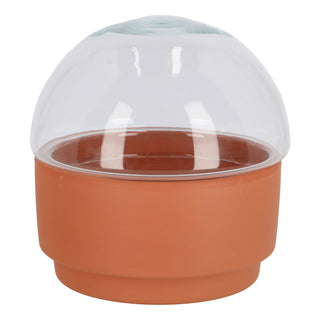 Spirebakke terrakotta/glas