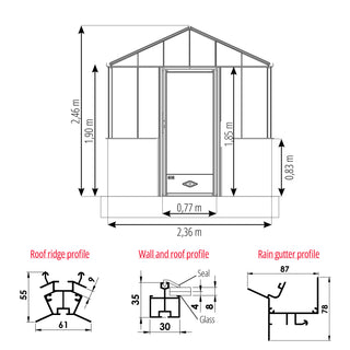 Luxia Retro på lav mur