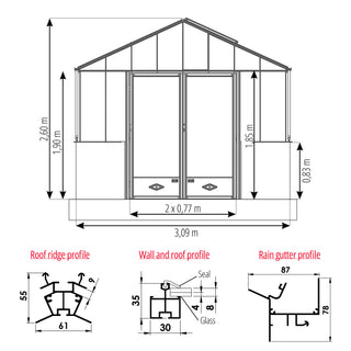 Luxia Retro på lav mur