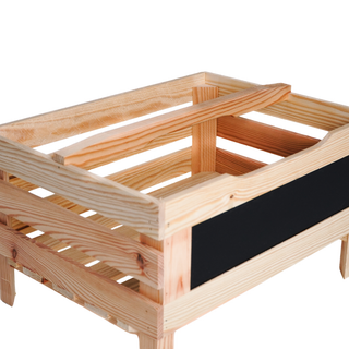 Kasse med kridttavle