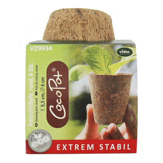 Spirepotter i kokos 6cm Runde (6)