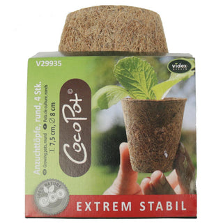 Spirepotter i kokos 8cm Runde (4)