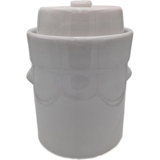Surkålskrukke hvid 20 L (inkl. sten)