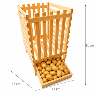 Kartoffelkasse i træ 50 kg