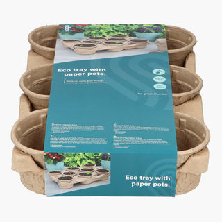 Eco dyrkningsbakke (inkl. 12 potter)